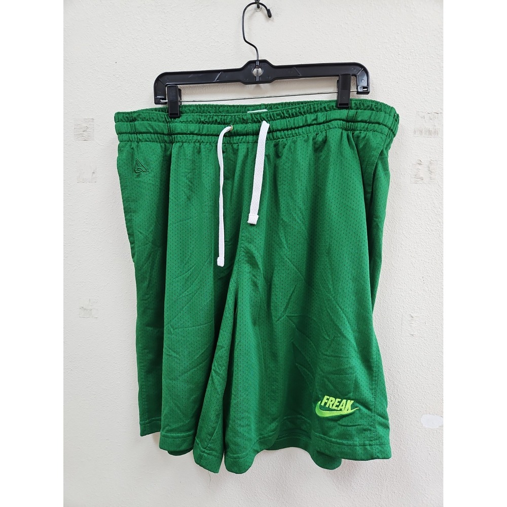 Nike Dri-FIT Freak Shorts Mens 4 XL Green Mesh 8in Basketball Pockets